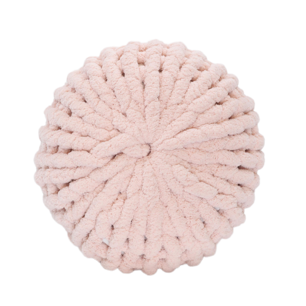 SUPER COZY HESAEN CHUNKY YARN PILLOW (ROUND PATTERN)