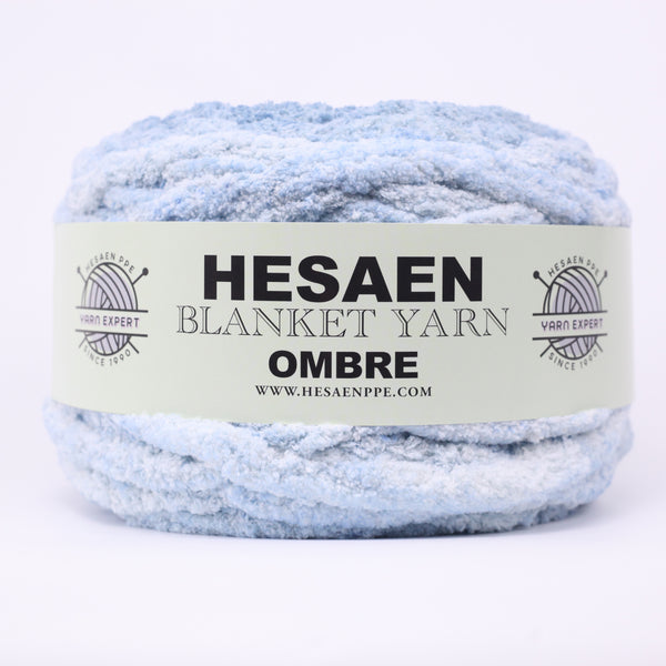 HESAEN CHUNKY BLANKET YARN SUPER THICK COZY AND SOFT (600G/59M), OMBRE (21.2oz/65yds), JUMBO 7, SHIP TO USA, UK, CANADA, AUSTRALIA